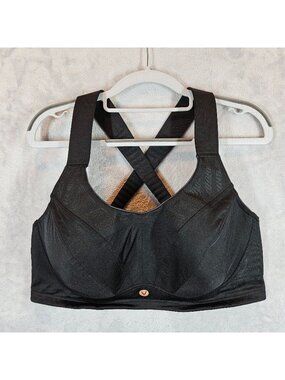 Livi Black Convertible Straps underwire Sports Bra Full Coverage Womens 40DDD